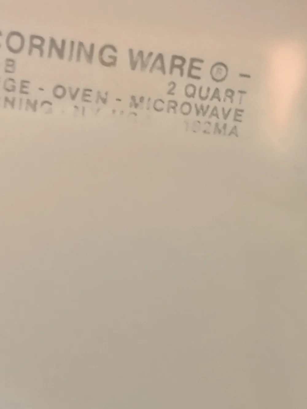 CorningWare label